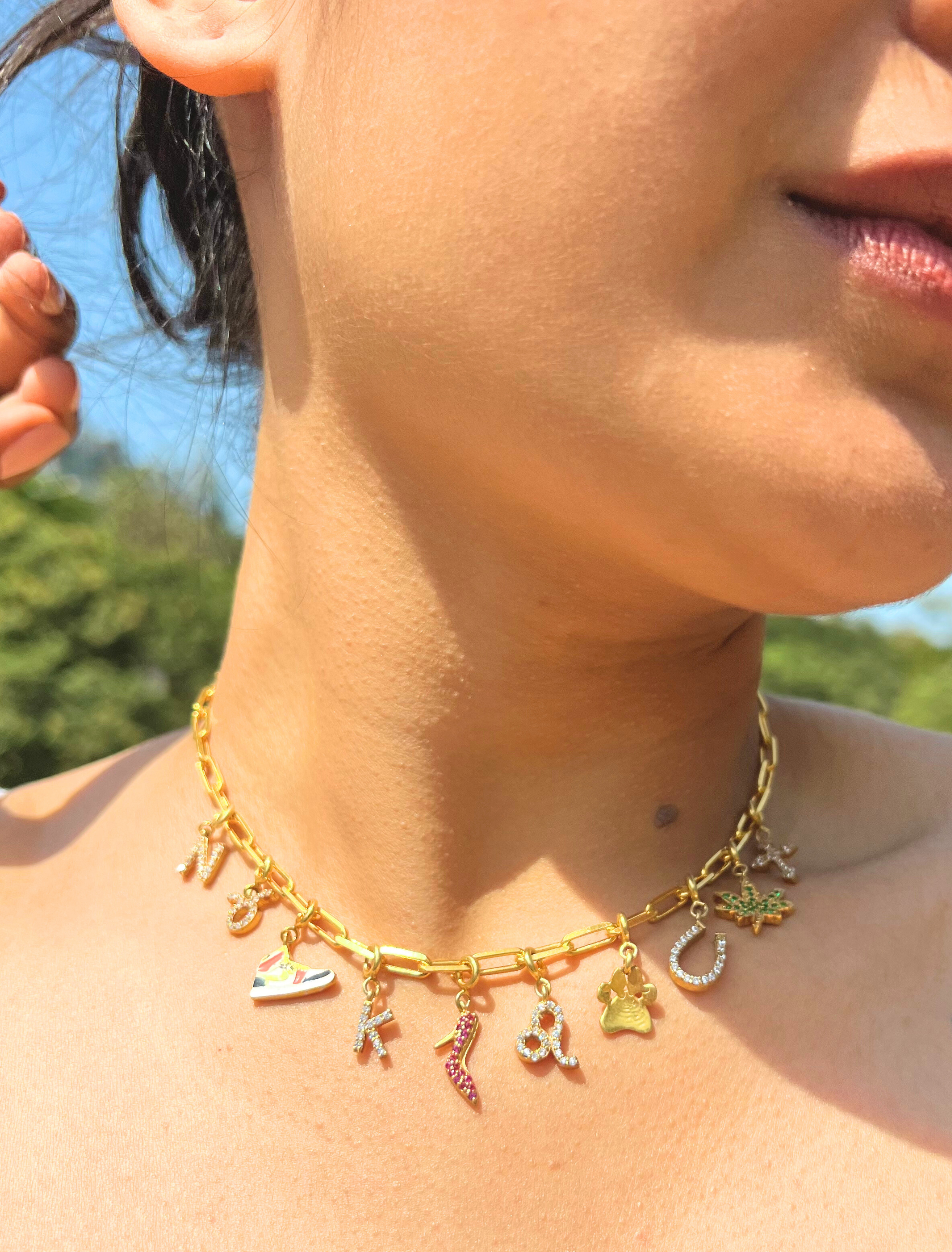 Build Your Own Paper Clip Charm Necklace