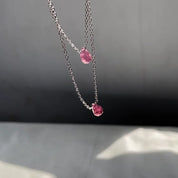 Tourmaline double layer necklace