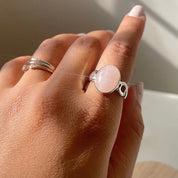 Rose quartz ring