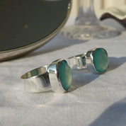 Aqua Chalcedony ring