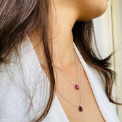 Tourmaline double layer necklace