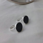 Black onyx bold ring