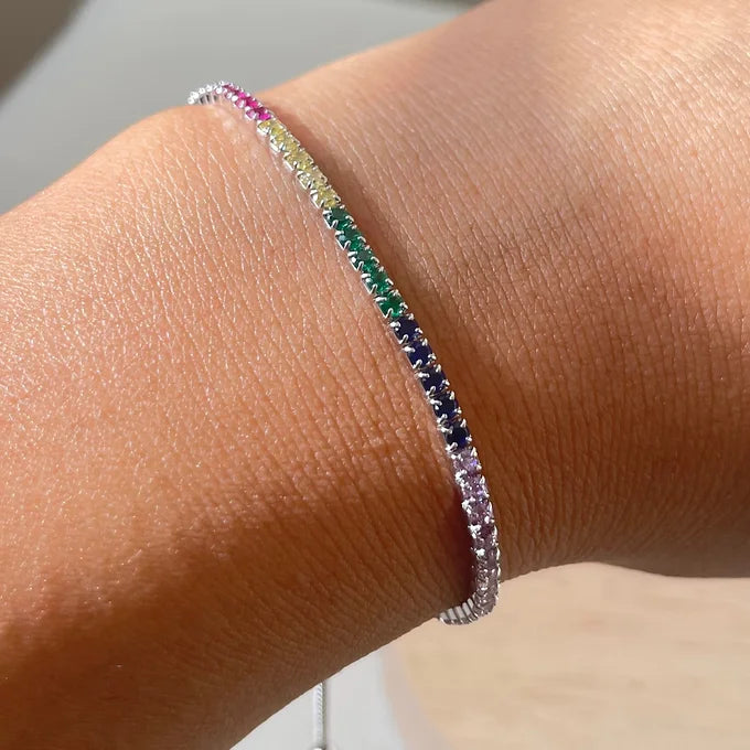 Rainbow zircon bracelet