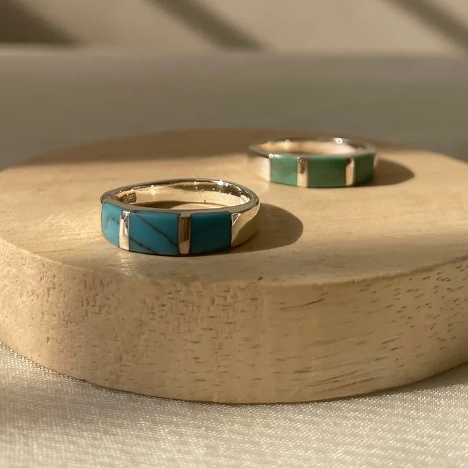 Turquoise band ring