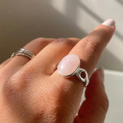 Rose quartz ring