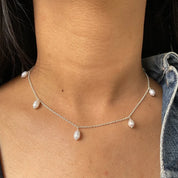 Pearl drop choker