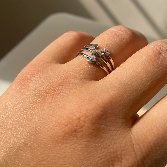 Moon stack rings