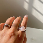 Rose quartz ring