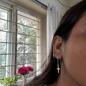 Cross threader earrings