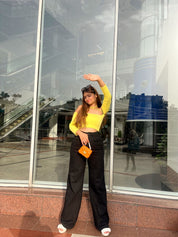 TRUE WIDE LEG DENIMS BLACK