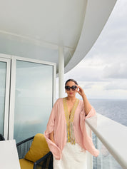 Pink Braided Short Cape