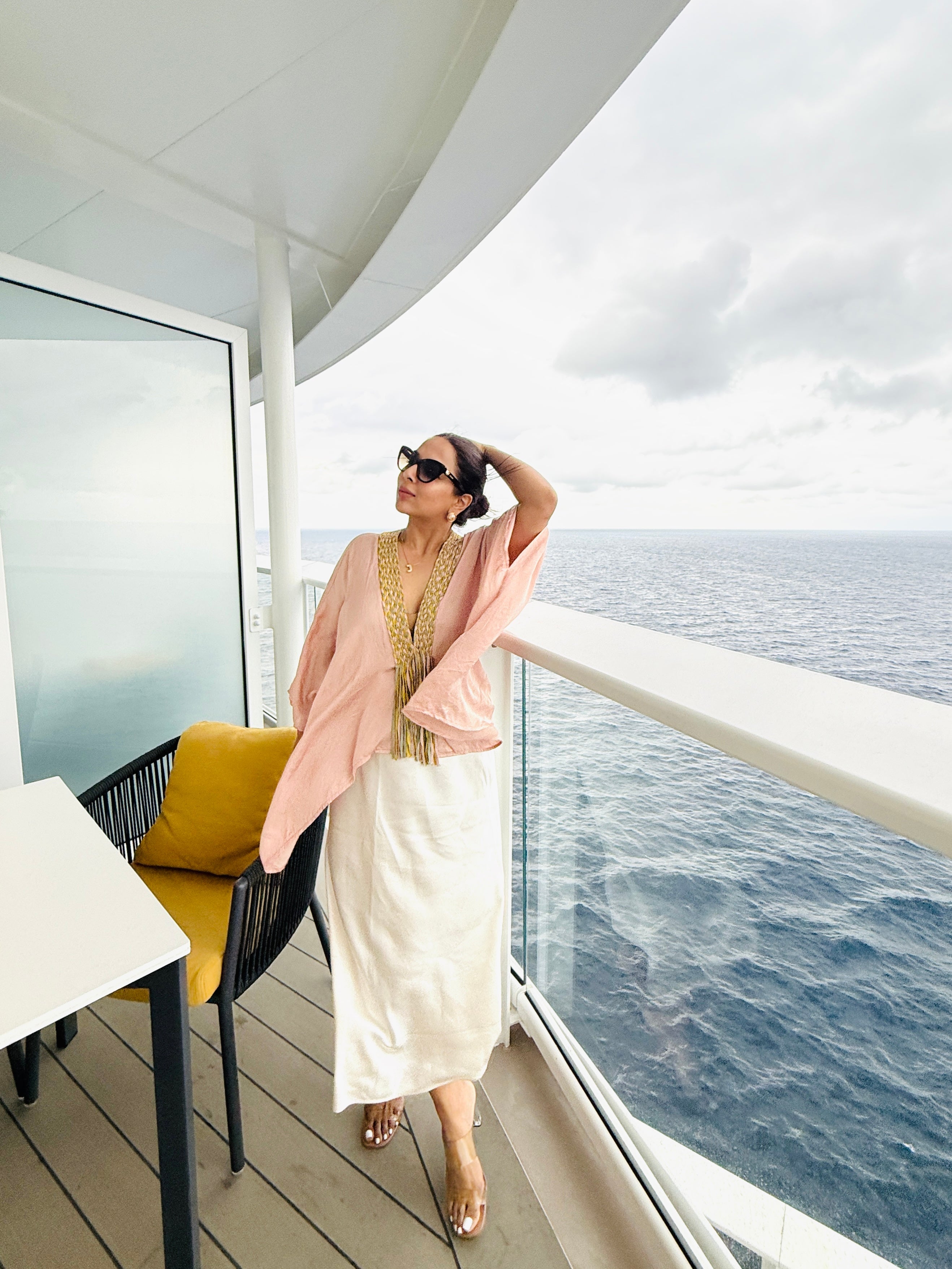 Pink Braided Short Cape