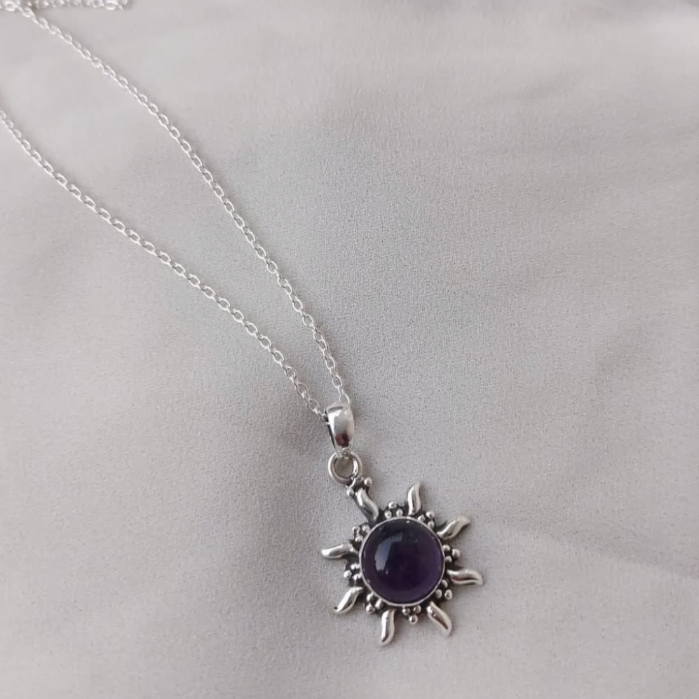 Amethyst Sun Necklace