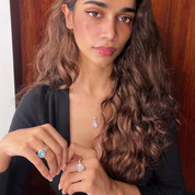 Aqua Chalcedony ring