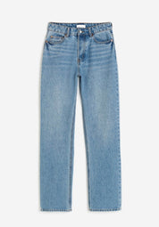 STRAIGHT FIT MID BLUE JEANS