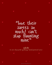 hand painted saree in pure organza silk by noor by hansa / customer review