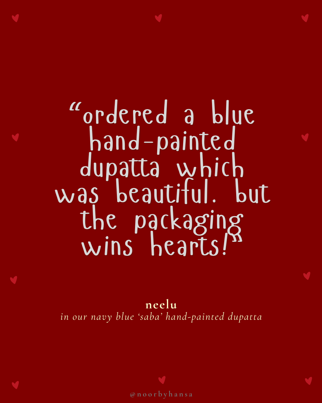 navy blue hand painted 'saba' dupatta