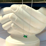 Green zircon necklace
