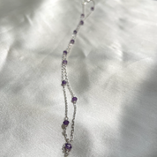 Amethyst beads necklace