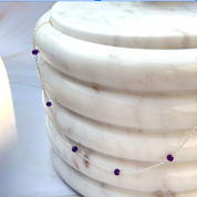 Amethyst beads necklace