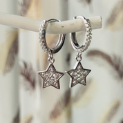 Zircon star hoops