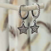 Zircon star hoops