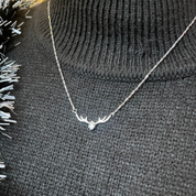 Reindeer zircon necklace