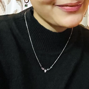 Reindeer zircon necklace