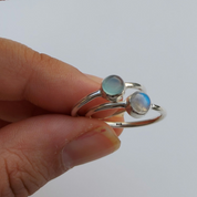 Dainty aqua calcy ring