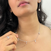 Zircon pixie necklace