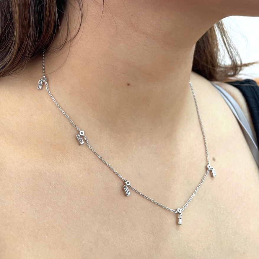 Zircon pixie necklace