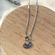 Evil eye zircon necklace