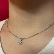 Evil eye zircon necklace
