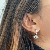 Evil eye hoops