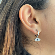 Evil eye hoops
