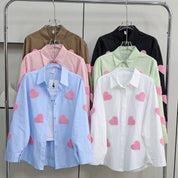 Cotton heart Oversized Shirts
