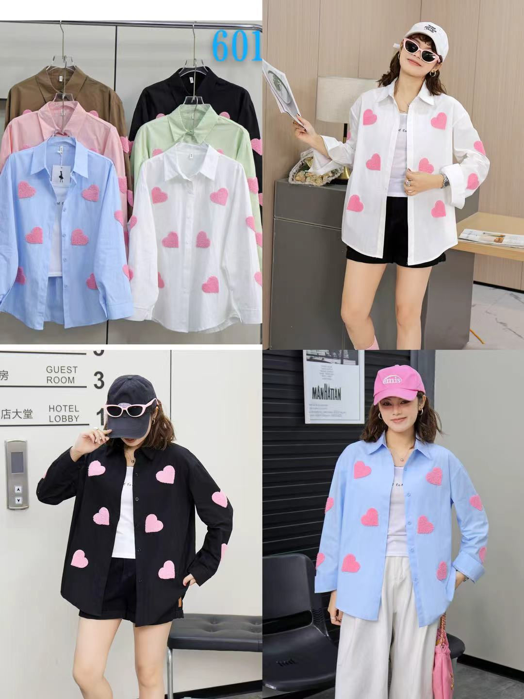 Cotton heart Oversized Shirts