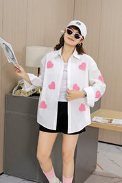 Cotton heart Oversized Shirts