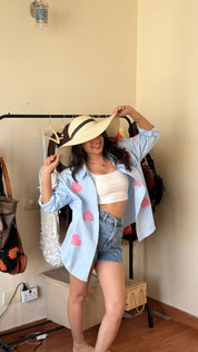 Cotton heart Oversized Shirts