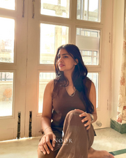 coffee brown cotton noor by hansa v-neck co-ord set that’s as comfy as your favourite loungewear but sharp enough for the office! hand-made from an ultra-soft cotton blend, it stays vibrant wash after wash with zero colour bleeding. perfect for those days when you want to feel cozy and look effortlessly chic!