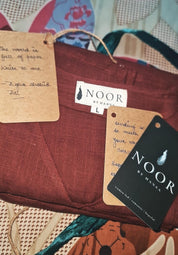 wine v-neck cotton co-ord set