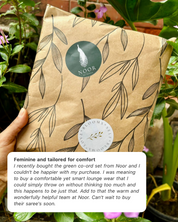 forest green v-neck cotton co-ord set