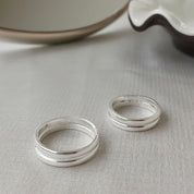 Silver band ring