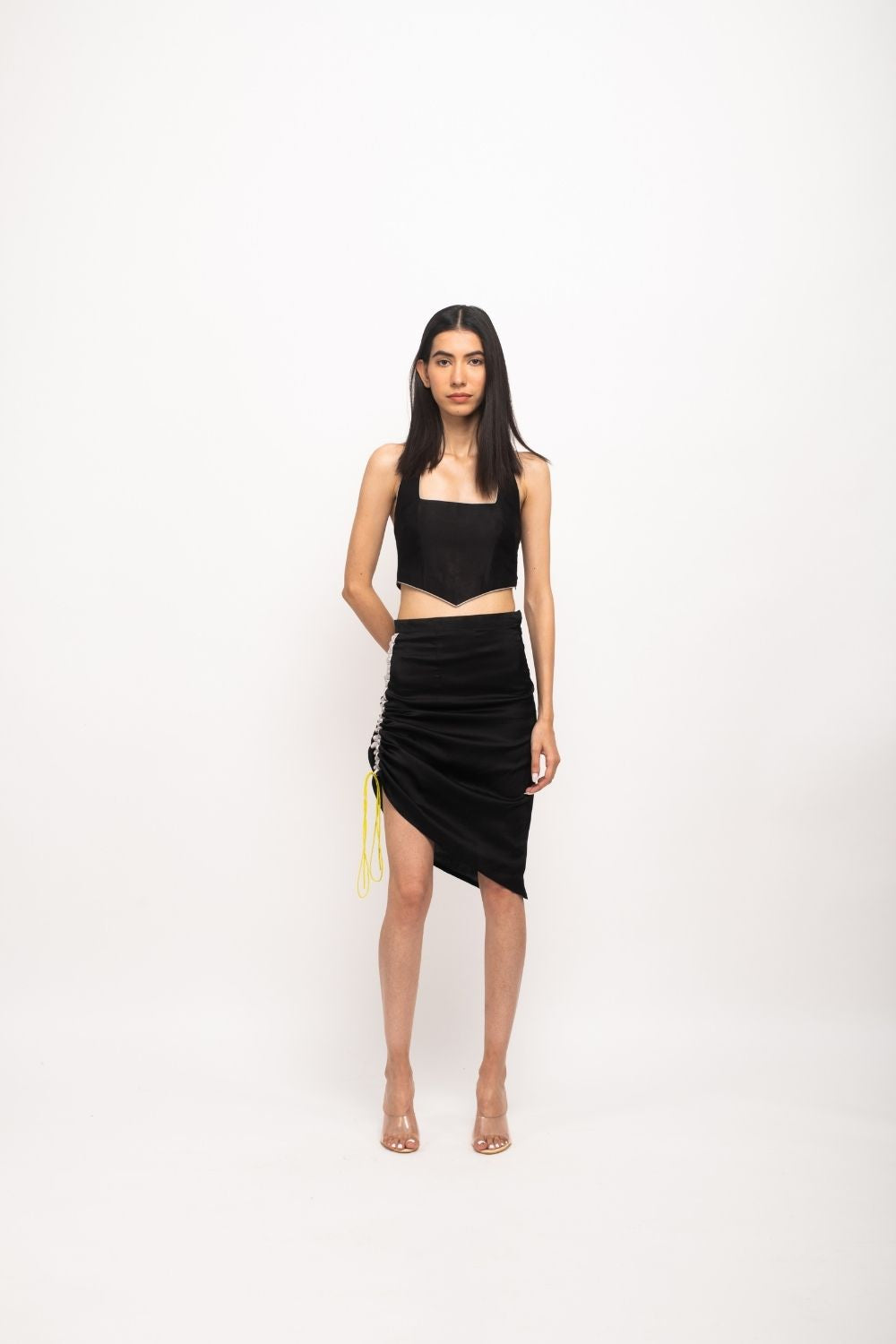 Black-GreyHalterNeckSkirtSet-GreyHalterNeckRouchingSet.jpg