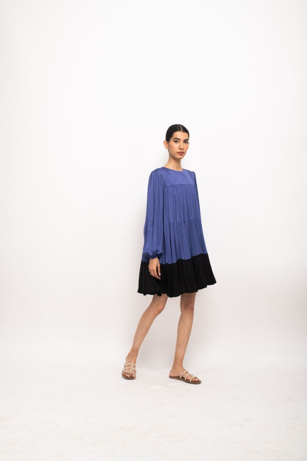 Blue-BlackGatherShortDress.jpg