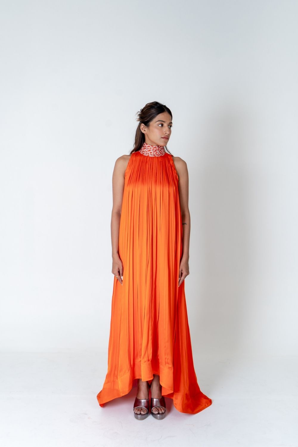 Orange-PinkBraidedHalterNeckGatherGown.jpg