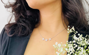 Zircon blossom necklace