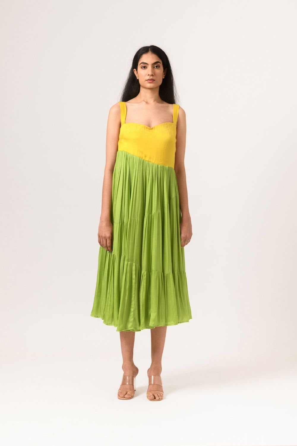 Yellow-GreenAsymmetricalGatherDress.jpg