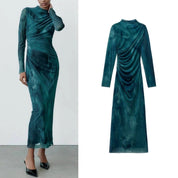 DRAPE TULLE DRESS